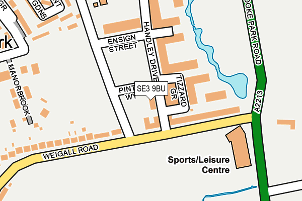 SE3 9BU map - OS OpenMap – Local (Ordnance Survey) SE3 9BU map - OS OpenMap – Local (Ordnance Survey)