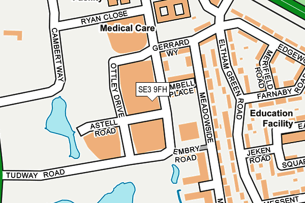 SE3 9FH map - OS OpenMap – Local (Ordnance Survey) SE3 9FH map - OS OpenMap – Local (Ordnance Survey)