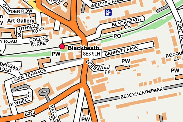 SE3 9LH map - OS OpenMap – Local (Ordnance Survey) SE3 9LH map - OS OpenMap – Local (Ordnance Survey)