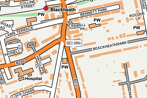 SE3 9RN map - OS OpenMap – Local (Ordnance Survey) SE3 9RN map - OS OpenMap – Local (Ordnance Survey)