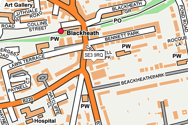 SE3 9RQ map - OS OpenMap – Local (Ordnance Survey) SE3 9RQ map - OS OpenMap – Local (Ordnance Survey)