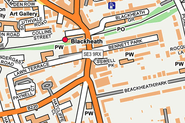 SE3 9RX map - OS OpenMap – Local (Ordnance Survey) SE3 9RX map - OS OpenMap – Local (Ordnance Survey)
