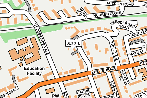 SE3 9TL map - OS OpenMap – Local (Ordnance Survey) SE3 9TL map - OS OpenMap – Local (Ordnance Survey)