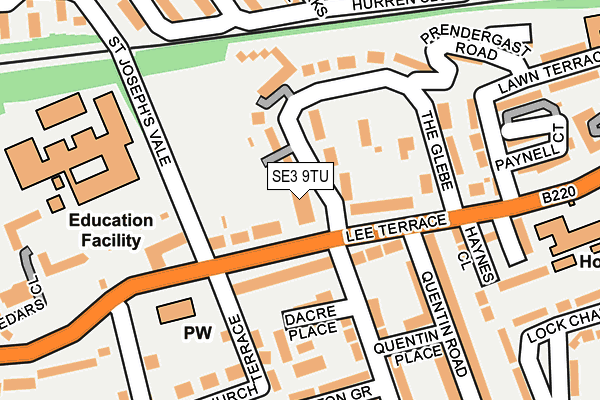 SE3 9TU map - OS OpenMap – Local (Ordnance Survey) SE3 9TU map - OS OpenMap – Local (Ordnance Survey)