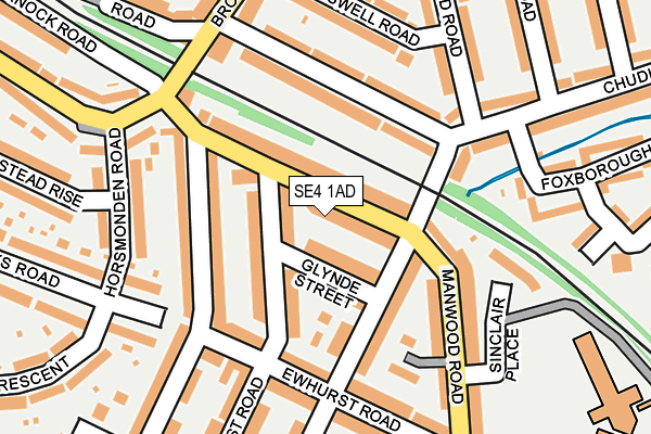 SE4 1AD map - OS OpenMap – Local (Ordnance Survey) SE4 1AD map - OS OpenMap – Local (Ordnance Survey)