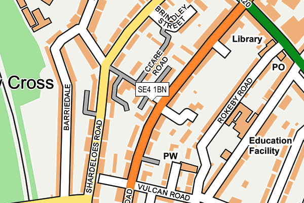 SE4 1BN map - OS OpenMap – Local (Ordnance Survey) SE4 1BN map - OS OpenMap – Local (Ordnance Survey)