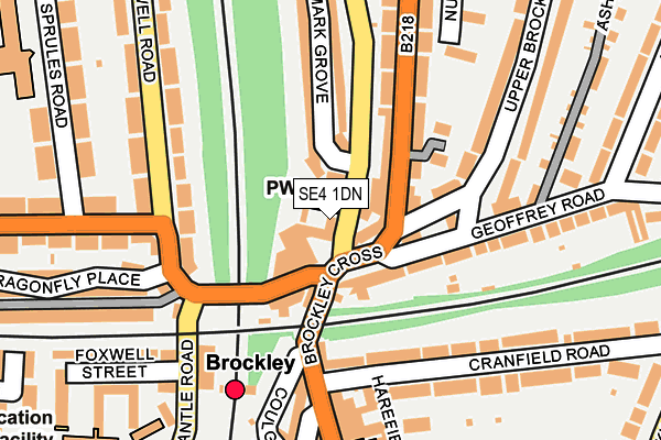 SE4 1DN map - OS OpenMap – Local (Ordnance Survey) SE4 1DN map - OS OpenMap – Local (Ordnance Survey)