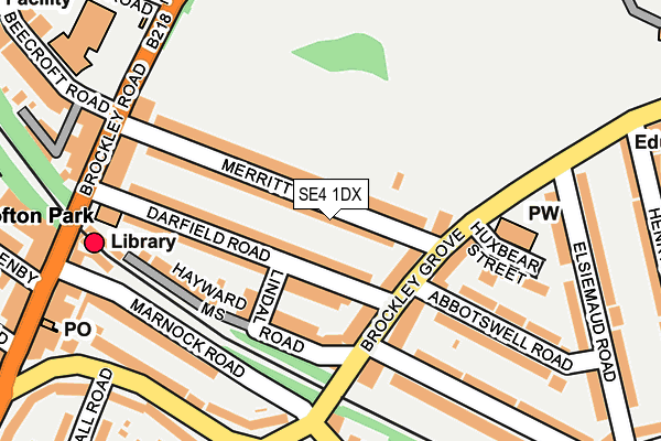 SE4 1DX map - OS OpenMap – Local (Ordnance Survey) SE4 1DX map - OS OpenMap – Local (Ordnance Survey)