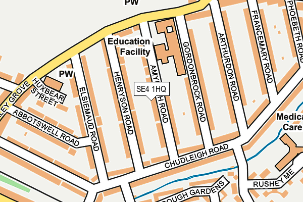 SE4 1HQ map - OS OpenMap – Local (Ordnance Survey) SE4 1HQ map - OS OpenMap – Local (Ordnance Survey)