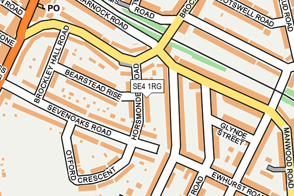 SE4 1RG map - OS OpenMap – Local (Ordnance Survey) SE4 1RG map - OS OpenMap – Local (Ordnance Survey)
