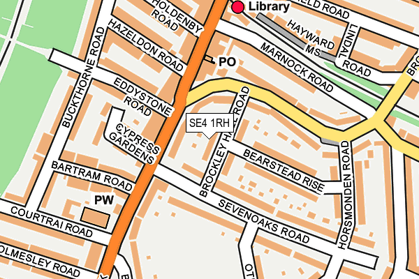 SE4 1RH map - OS OpenMap – Local (Ordnance Survey) SE4 1RH map - OS OpenMap – Local (Ordnance Survey)