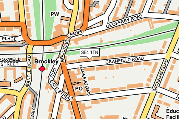 SE4 1TN map - OS OpenMap – Local (Ordnance Survey) SE4 1TN map - OS OpenMap – Local (Ordnance Survey)
