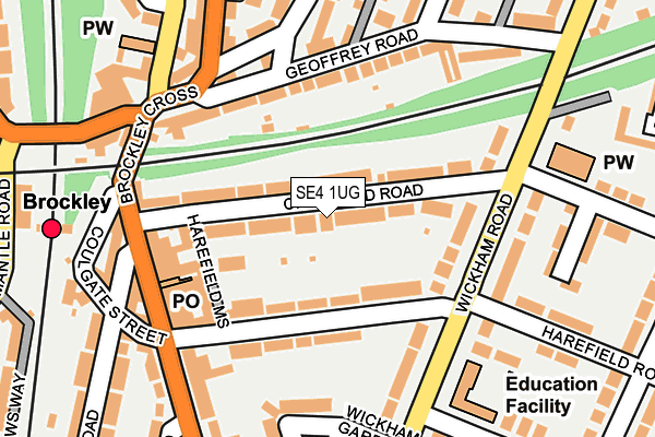 SE4 1UG map - OS OpenMap – Local (Ordnance Survey) SE4 1UG map - OS OpenMap – Local (Ordnance Survey)