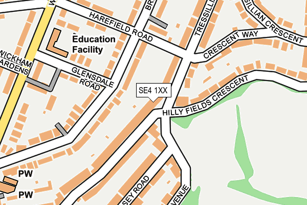 SE4 1XX map - OS OpenMap – Local (Ordnance Survey)
