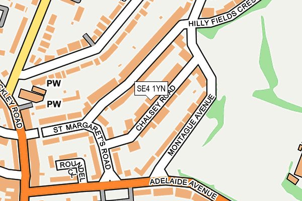 SE4 1YN map - OS OpenMap – Local (Ordnance Survey) SE4 1YN map - OS OpenMap – Local (Ordnance Survey)