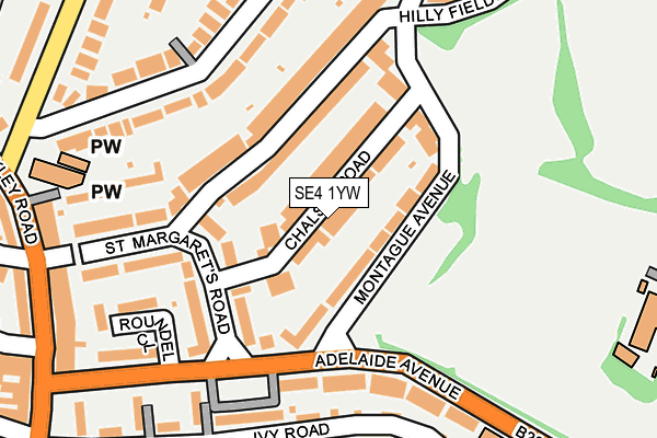 SE4 1YW map - OS OpenMap – Local (Ordnance Survey) SE4 1YW map - OS OpenMap – Local (Ordnance Survey)