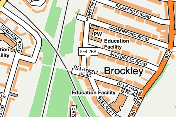 SE4 2BB map - OS OpenMap – Local (Ordnance Survey) SE4 2BB map - OS OpenMap – Local (Ordnance Survey)