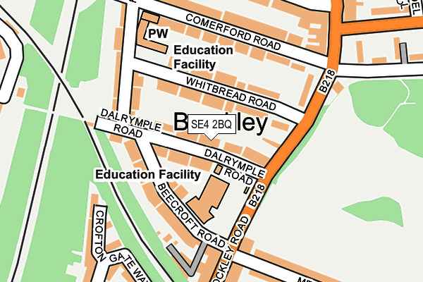 SE4 2BQ map - OS OpenMap – Local (Ordnance Survey) SE4 2BQ map - OS OpenMap – Local (Ordnance Survey)