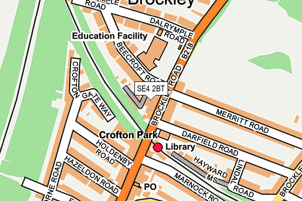 SE4 2BT map - OS OpenMap – Local (Ordnance Survey) SE4 2BT map - OS OpenMap – Local (Ordnance Survey)