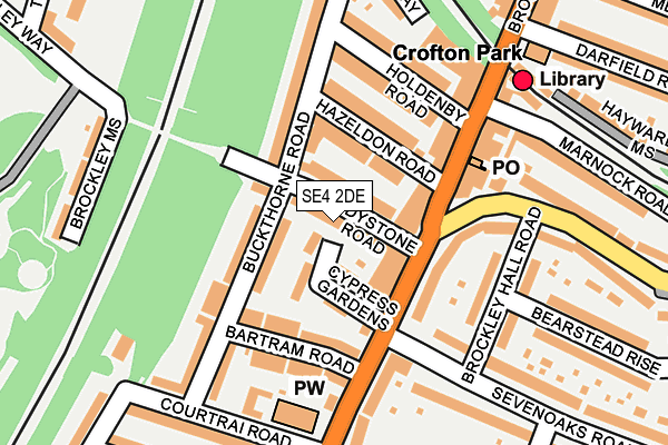 SE4 2DE map - OS OpenMap – Local (Ordnance Survey)