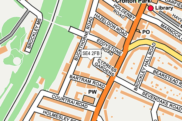 SE4 2FB map - OS OpenMap – Local (Ordnance Survey) SE4 2FB map - OS OpenMap – Local (Ordnance Survey)