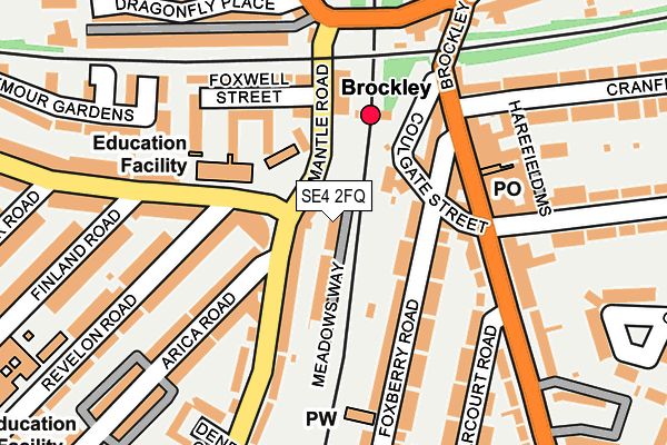 SE4 2FQ map - OS OpenMap – Local (Ordnance Survey) SE4 2FQ map - OS OpenMap – Local (Ordnance Survey)