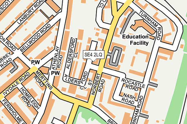 SE4 2LQ map - OS OpenMap – Local (Ordnance Survey) SE4 2LQ map - OS OpenMap – Local (Ordnance Survey)