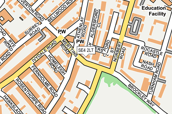 SE4 2LT map - OS OpenMap – Local (Ordnance Survey) SE4 2LT map - OS OpenMap – Local (Ordnance Survey)