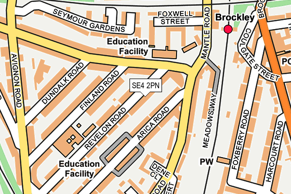 SE4 2PN map - OS OpenMap – Local (Ordnance Survey) SE4 2PN map - OS OpenMap – Local (Ordnance Survey)