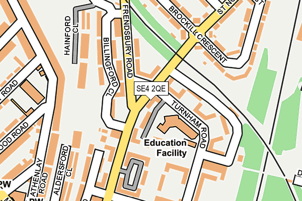 SE4 2QE map - OS OpenMap – Local (Ordnance Survey) SE4 2QE map - OS OpenMap – Local (Ordnance Survey)