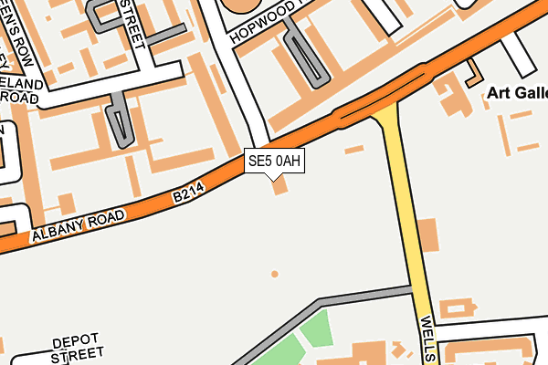 SE5 0AH map - OS OpenMap – Local (Ordnance Survey) SE5 0AH map - OS OpenMap – Local (Ordnance Survey)