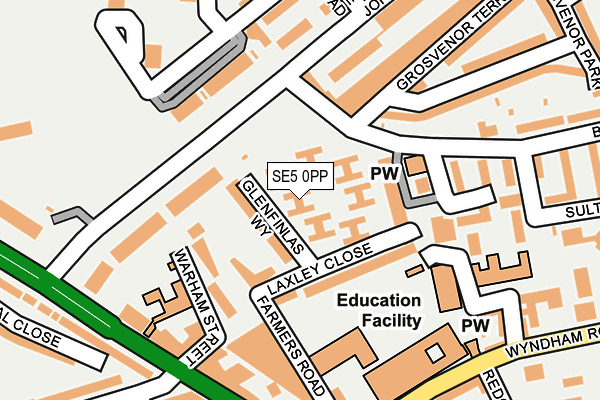SE5 0PP map - OS OpenMap – Local (Ordnance Survey) SE5 0PP map - OS OpenMap – Local (Ordnance Survey)