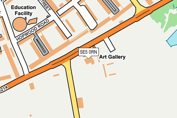 SE5 0RN map - OS OpenMap – Local (Ordnance Survey) SE5 0RN map - OS OpenMap – Local (Ordnance Survey)