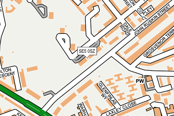 SE5 0SZ map - OS OpenMap – Local (Ordnance Survey) SE5 0SZ map - OS OpenMap – Local (Ordnance Survey)