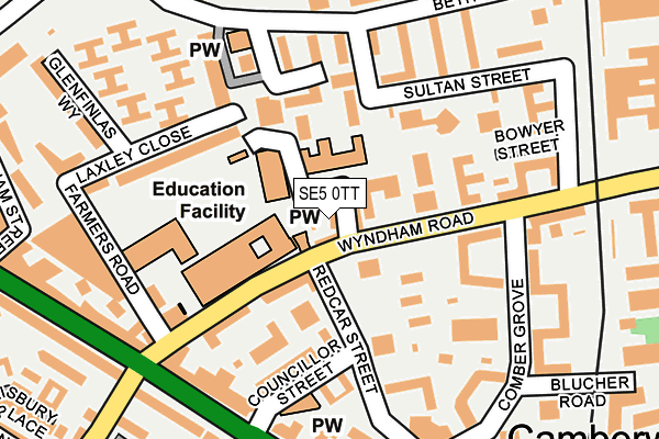 SE5 0TT map - OS OpenMap – Local (Ordnance Survey) SE5 0TT map - OS OpenMap – Local (Ordnance Survey)