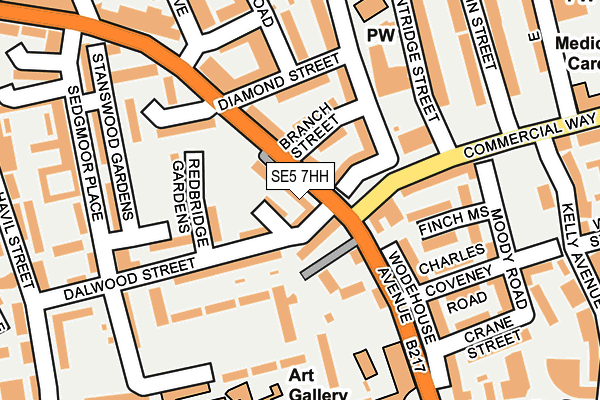 SE5 7HH map - OS OpenMap – Local (Ordnance Survey) SE5 7HH map - OS OpenMap – Local (Ordnance Survey)
