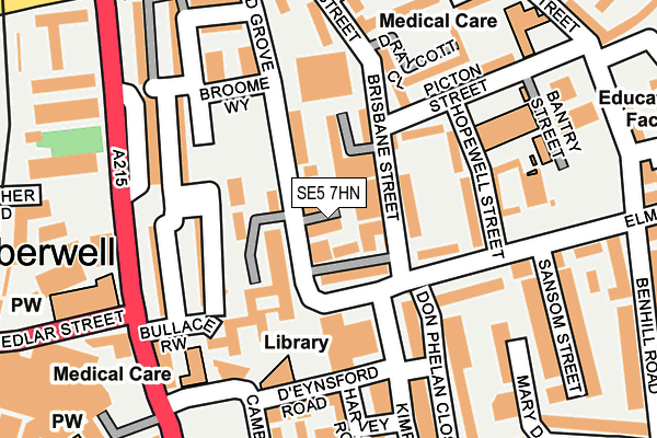 SE5 7HN map - OS OpenMap – Local (Ordnance Survey) SE5 7HN map - OS OpenMap – Local (Ordnance Survey)