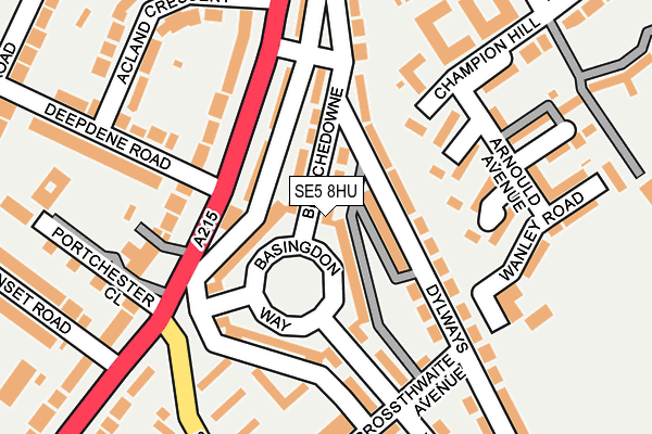 SE5 8HU map - OS OpenMap – Local (Ordnance Survey) SE5 8HU map - OS OpenMap – Local (Ordnance Survey)