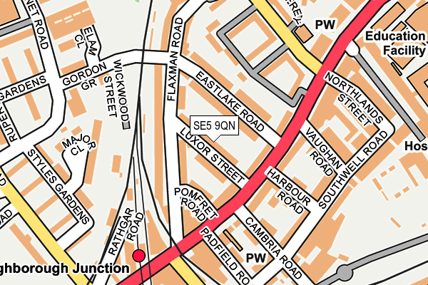 SE5 9QN map - OS OpenMap – Local (Ordnance Survey) SE5 9QN map - OS OpenMap – Local (Ordnance Survey)