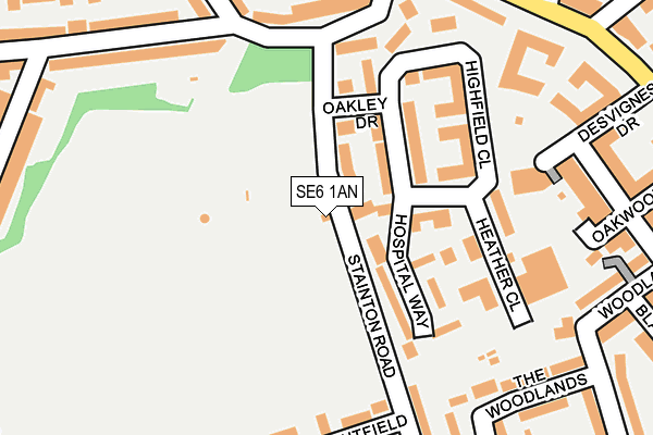 SE6 1AN map - OS OpenMap – Local (Ordnance Survey) SE6 1AN map - OS OpenMap – Local (Ordnance Survey)