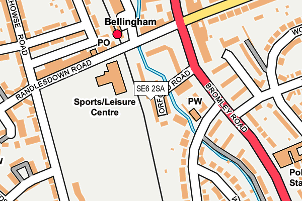 SE6 2SA map - OS OpenMap – Local (Ordnance Survey) SE6 2SA map - OS OpenMap – Local (Ordnance Survey)