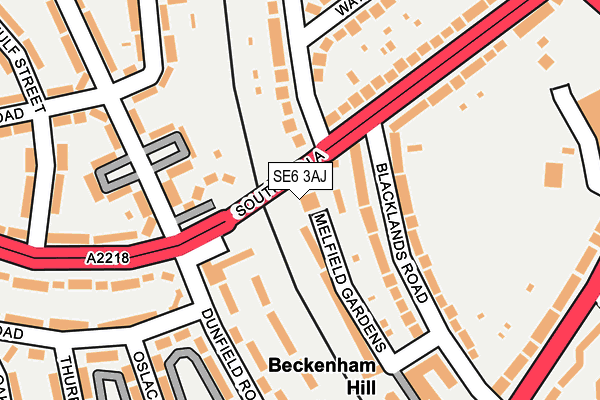 SE6 3AJ map - OS OpenMap – Local (Ordnance Survey) SE6 3AJ map - OS OpenMap – Local (Ordnance Survey)