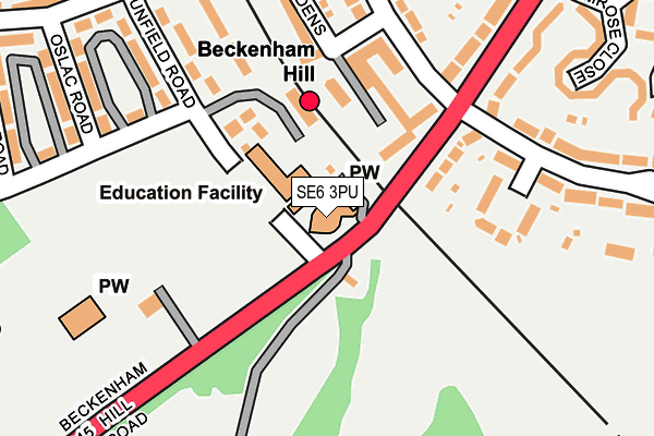 SE6 3PU map - OS OpenMap – Local (Ordnance Survey) SE6 3PU map - OS OpenMap – Local (Ordnance Survey)