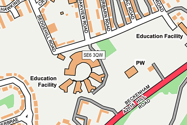 SE6 3QW map - OS OpenMap – Local (Ordnance Survey) SE6 3QW map - OS OpenMap – Local (Ordnance Survey)