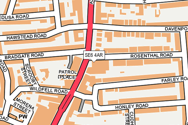 SE6 4AR map - OS OpenMap – Local (Ordnance Survey) SE6 4AR map - OS OpenMap – Local (Ordnance Survey)