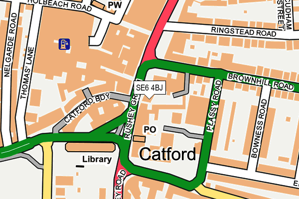 SE6 4BJ map - OS OpenMap – Local (Ordnance Survey) SE6 4BJ map - OS OpenMap – Local (Ordnance Survey)