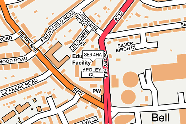 SE6 4HA map - OS OpenMap – Local (Ordnance Survey) SE6 4HA map - OS OpenMap – Local (Ordnance Survey)
