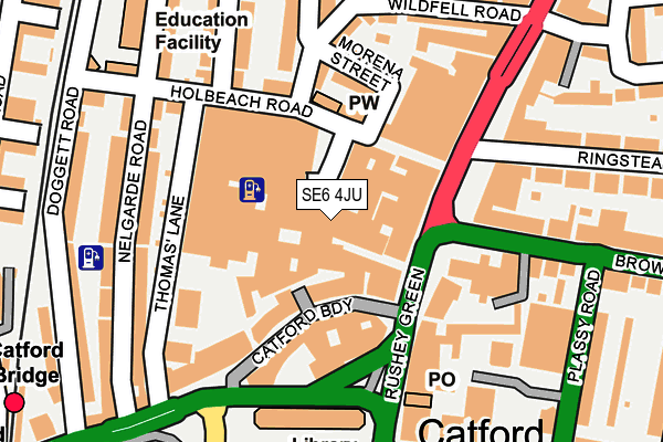 SE6 4JU map - OS OpenMap – Local (Ordnance Survey) SE6 4JU map - OS OpenMap – Local (Ordnance Survey)
