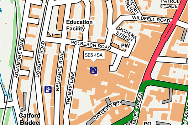 SE6 4SA map - OS OpenMap – Local (Ordnance Survey) SE6 4SA map - OS OpenMap – Local (Ordnance Survey)
