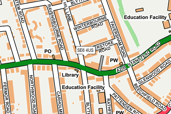 SE6 4US map - OS OpenMap – Local (Ordnance Survey) SE6 4US map - OS OpenMap – Local (Ordnance Survey)
